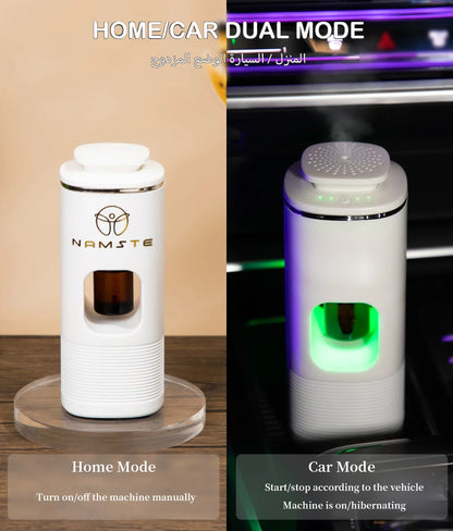 NAMSTE 1000mAh Car Air Purifier USB Charging 7-Color Atmosphere Light Hotel Fragrance Aromatic Oil Diffuser Exquisite Boxed Set