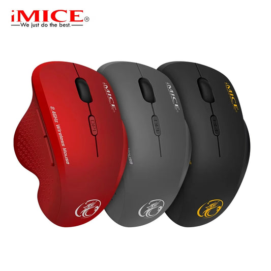 IMICE G6 ABS Wireless Mouse Ergonomic Computer Mouse 2.4Ghz Gamer PC Optical Mouse With USB Receiver 1600 DPI For Laptop PC