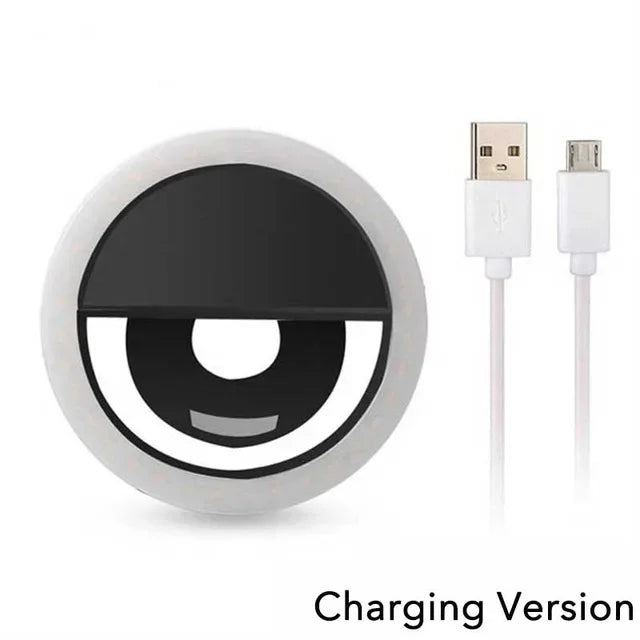 USB Charge Led Selfie Ring Light Mobile Phone Lens LED Selfie Lamp Ring for iPhone Samsung Xiaomi Huawei Phone Selfie Light